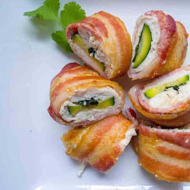 Basil Chicken Zucchini Wrap