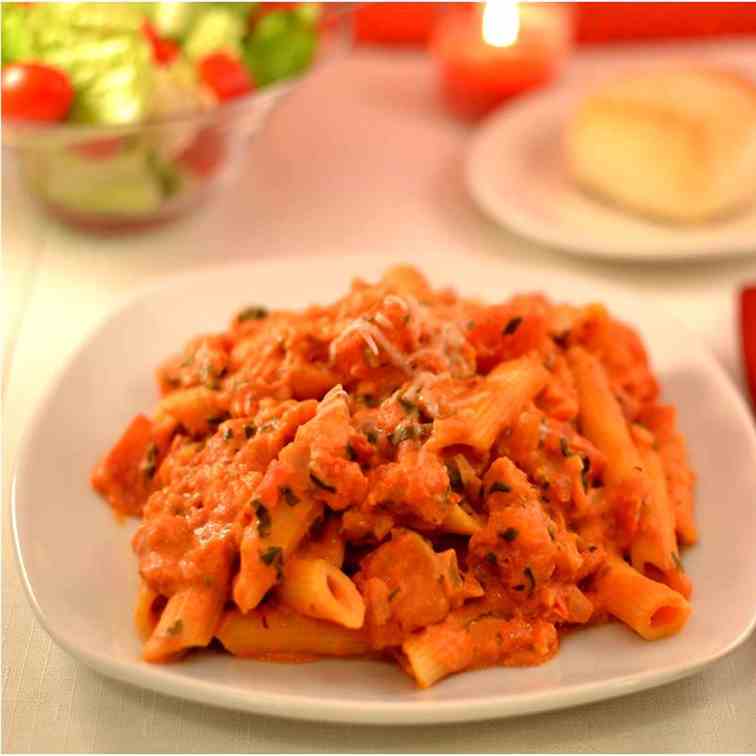 Creamy Tomato Spinach Penne