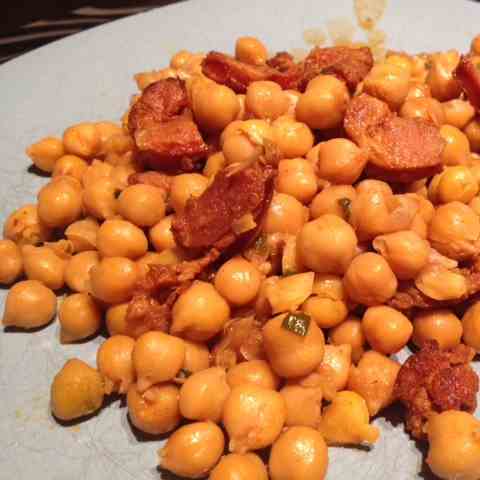 Chorizo and Chickpeas Skillet Meal