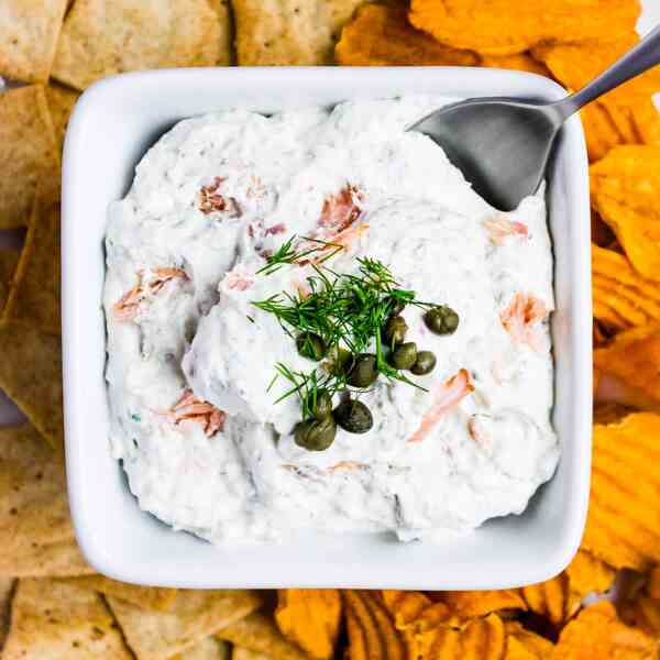 Smoked Salmon Dip with Dill - Capers