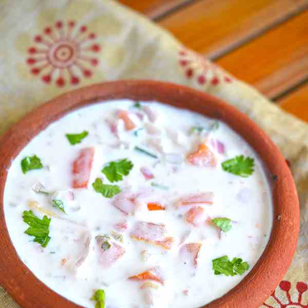 Onion Tomato Raita (Yogurt Dip)