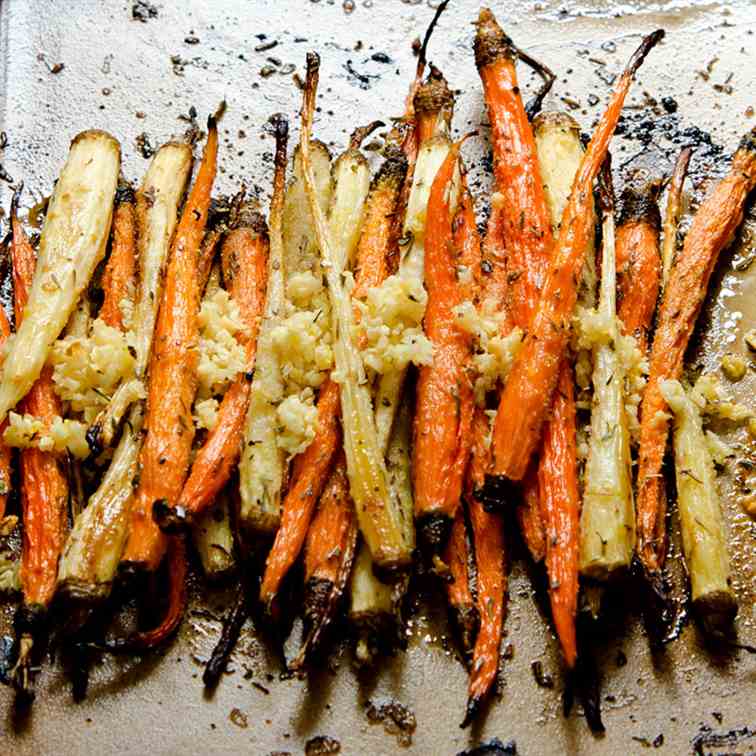 Roasted Carrots and Parsnips 