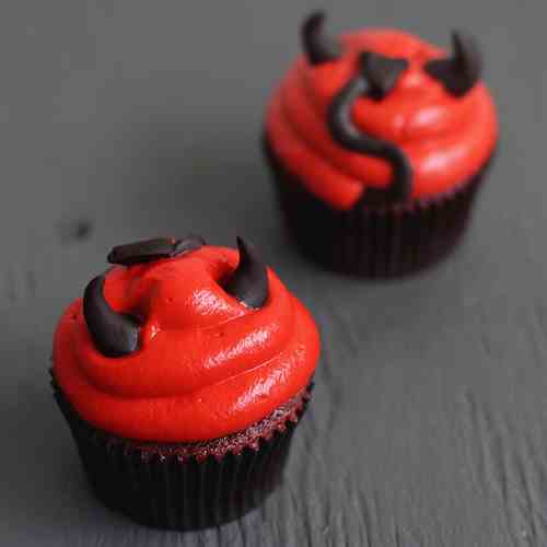 Devilish Red Velvet Cupcakes