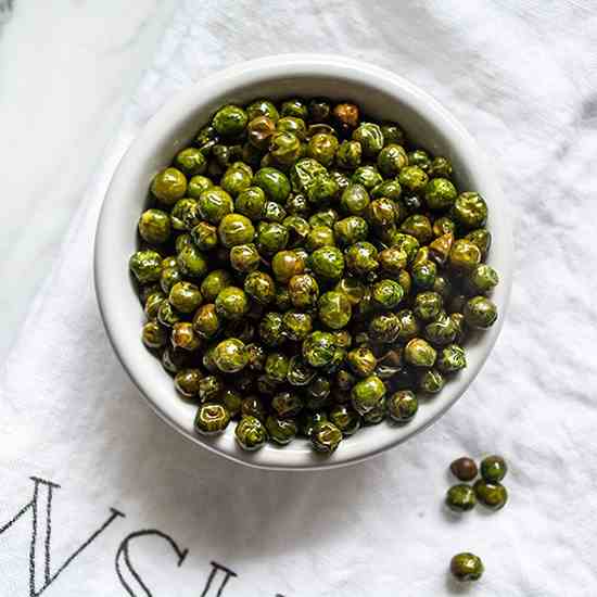 Easy Roasted Salted Green Peas