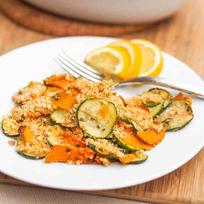 Vegan Zucchini and Squash Gratin