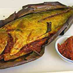 Grilled Fish with Chilli stuffing