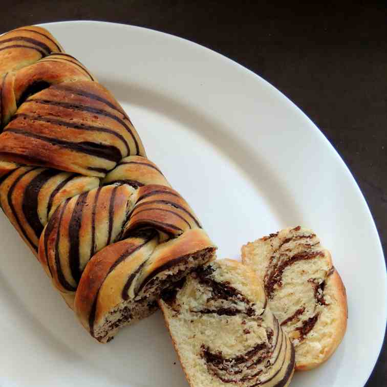 Chocolate Marble Asian Bread