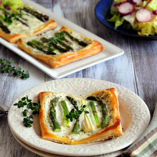 Mascarpone Asparagus Tarts-with pictorial