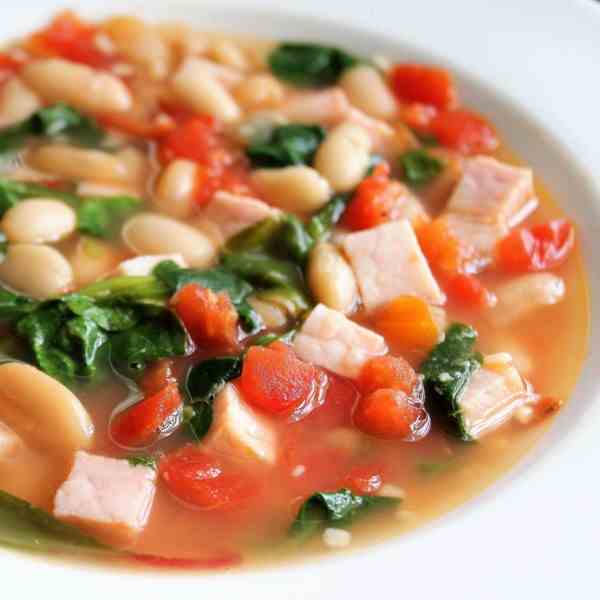 Easy White Beans and Baby Greens Stew