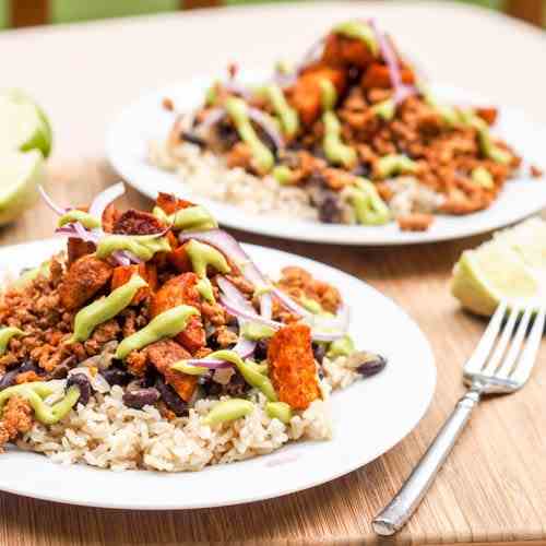 Turkey Taco Bowls w Avocado Crema