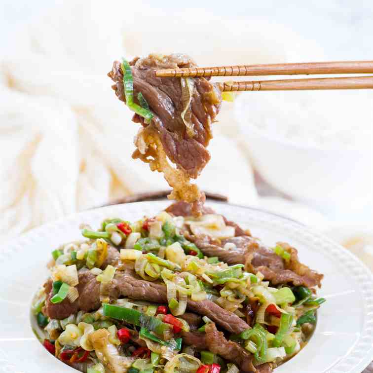 Beef with Japanese Bunching Onion