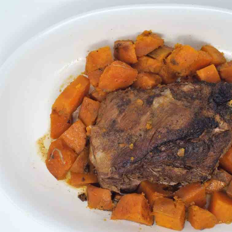 Slow Cooker Pork and Sweet Potatoes