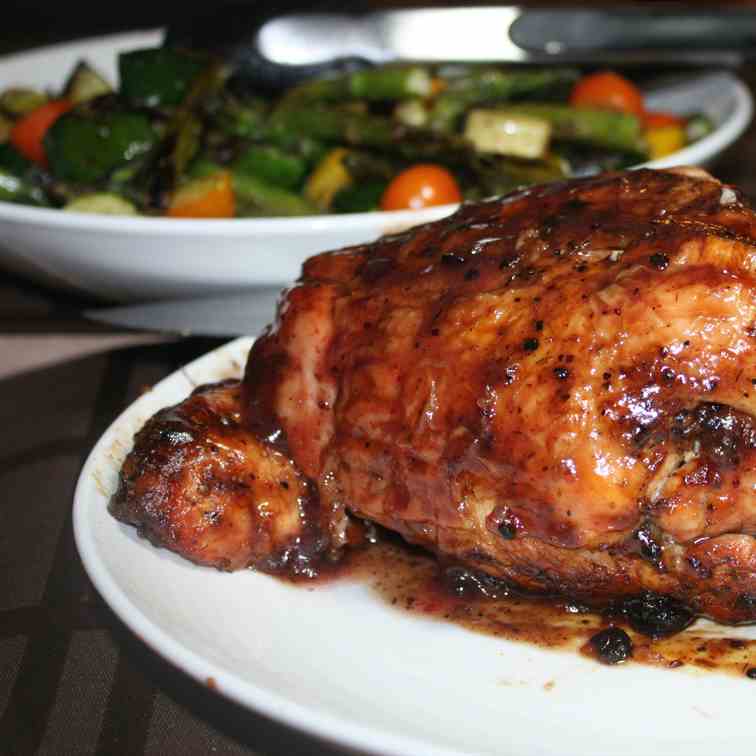 Cranberry Glazed Barbequed Turkey Breast