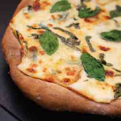 Whole Wheat Pizza with White Garlic Sauce