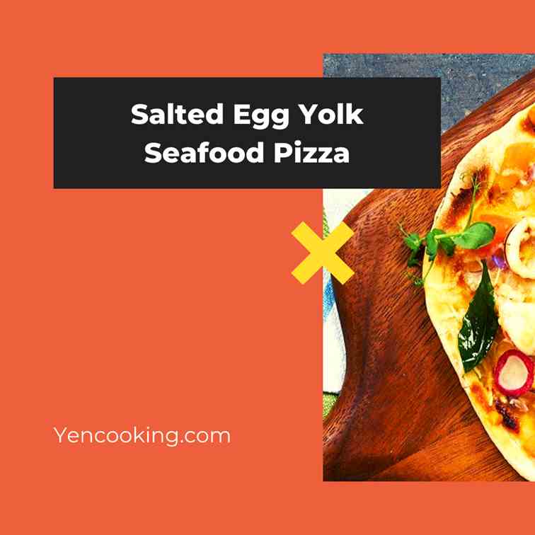 Salted Egg Yolk Seafood Pizza