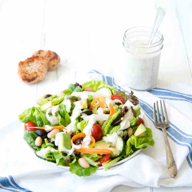 Power Salad with Vegan Dressing