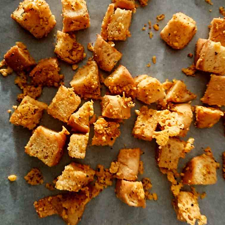 Gluten and Dairy Free Cheese Croutons