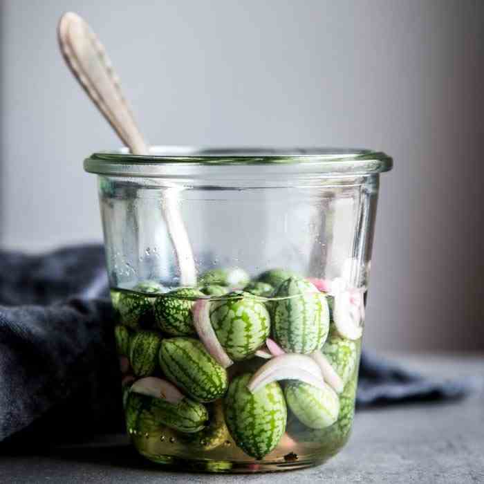 Watermelon Cucumber Refrigerator Pickles