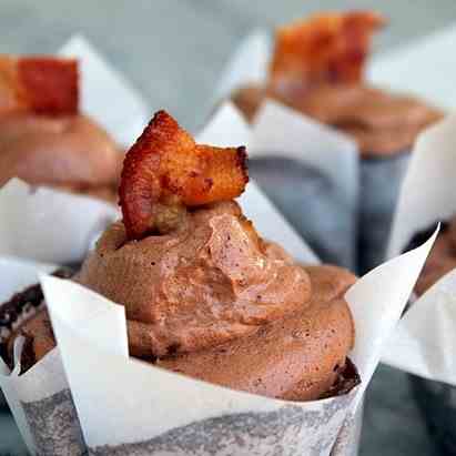 Chocolate Bacon Cupcakes
