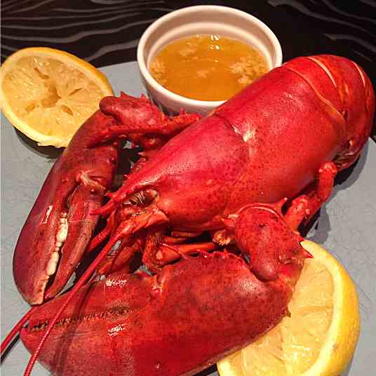 Boiled Lobster with Lemon Garlic Butter
