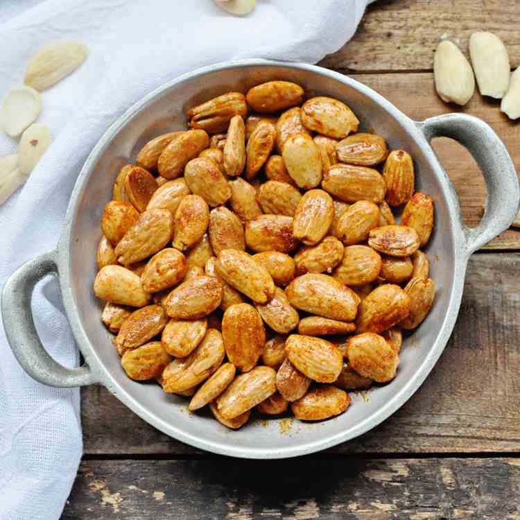 Spicy Pan Fried Spanish Almonds