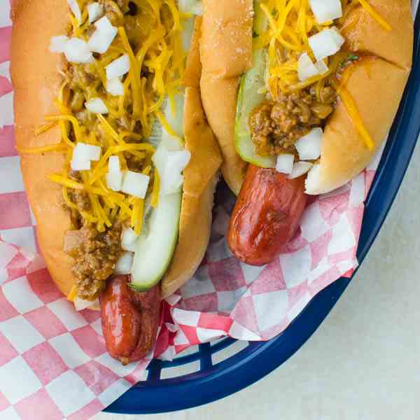Chili Cheese Dilly Dogs