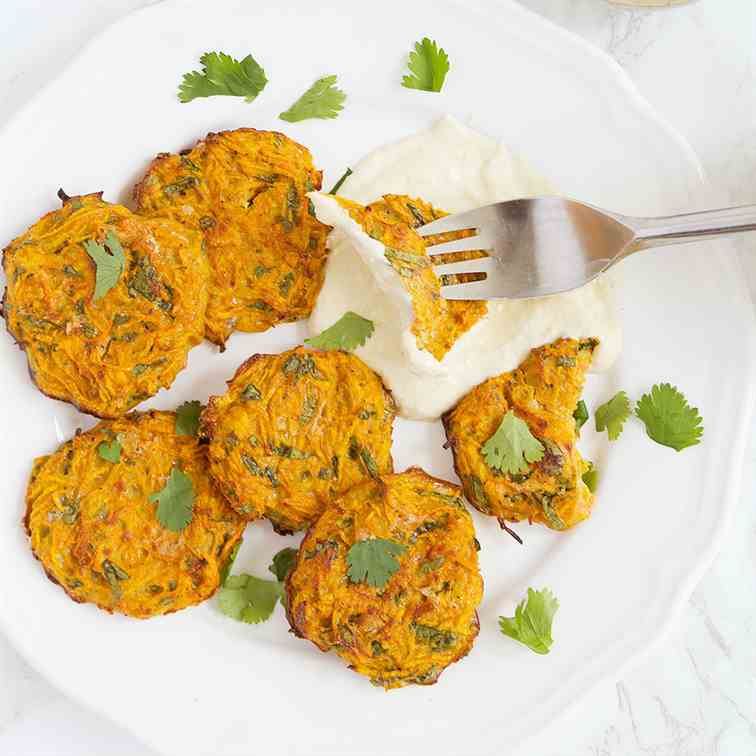 5-ingredient healthy carrot fritters