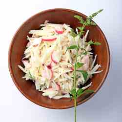 German Kohlrabi-Apple- Radish Salad