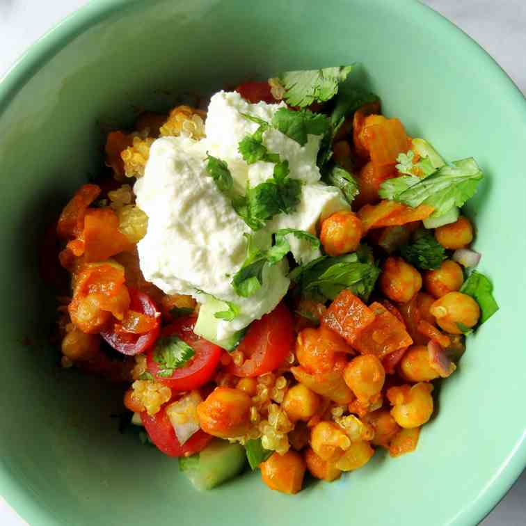 Chickpea and Cucumber Quinoa Bowls