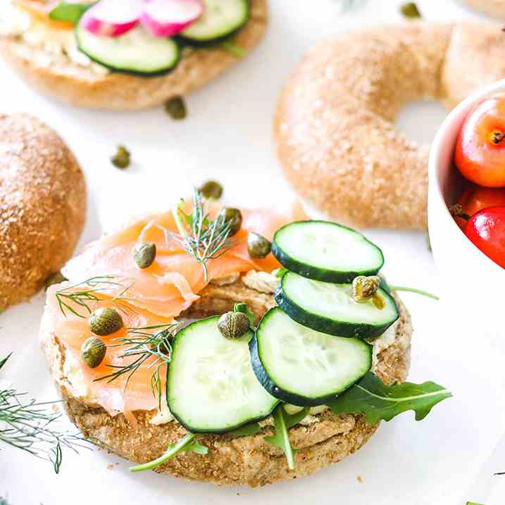 Smoked Salmon Bagels