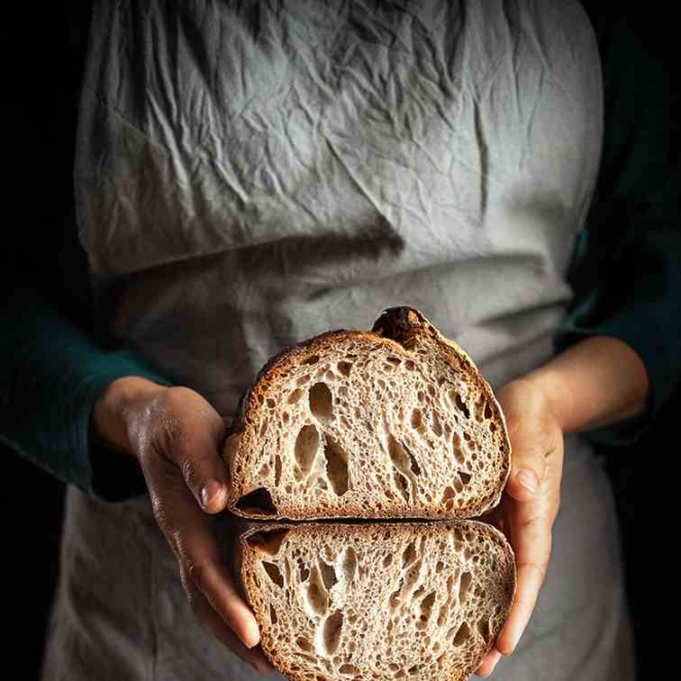 35- whole wheat sourdough bread