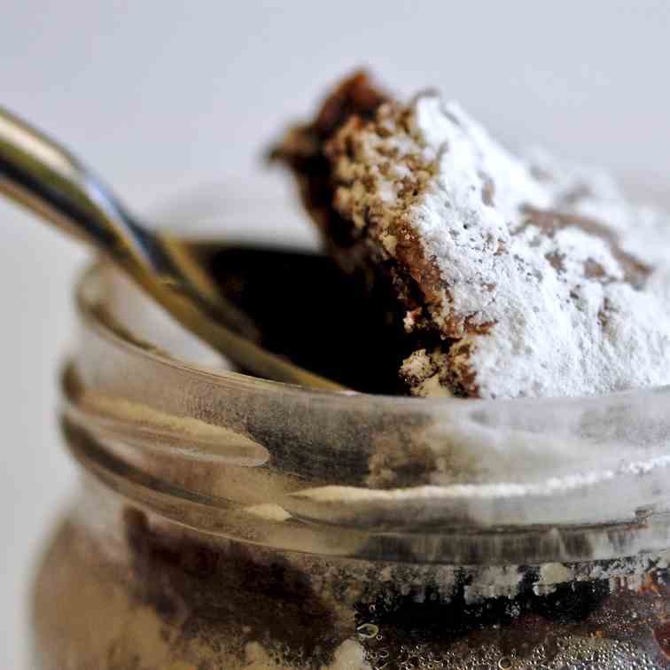 Single-Serving Chocolate Brownie in a Jar