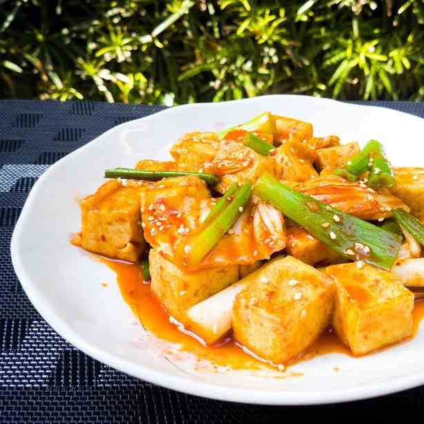 Kimchi Tofu Stir Fry