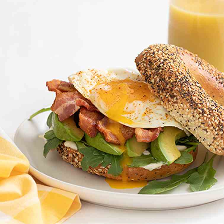Bacon Egg Avocado Breakfast Sandwich