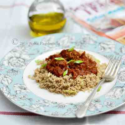 Spelt Couscous with Meatballs and Sauce