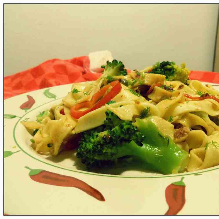 Broccoli and Anchovies Tagliatelle