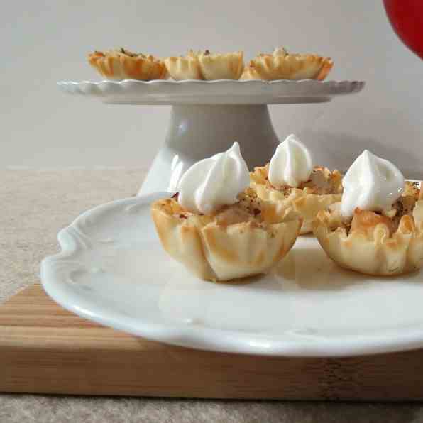 Pear and Cream Cheese Fillo Cups