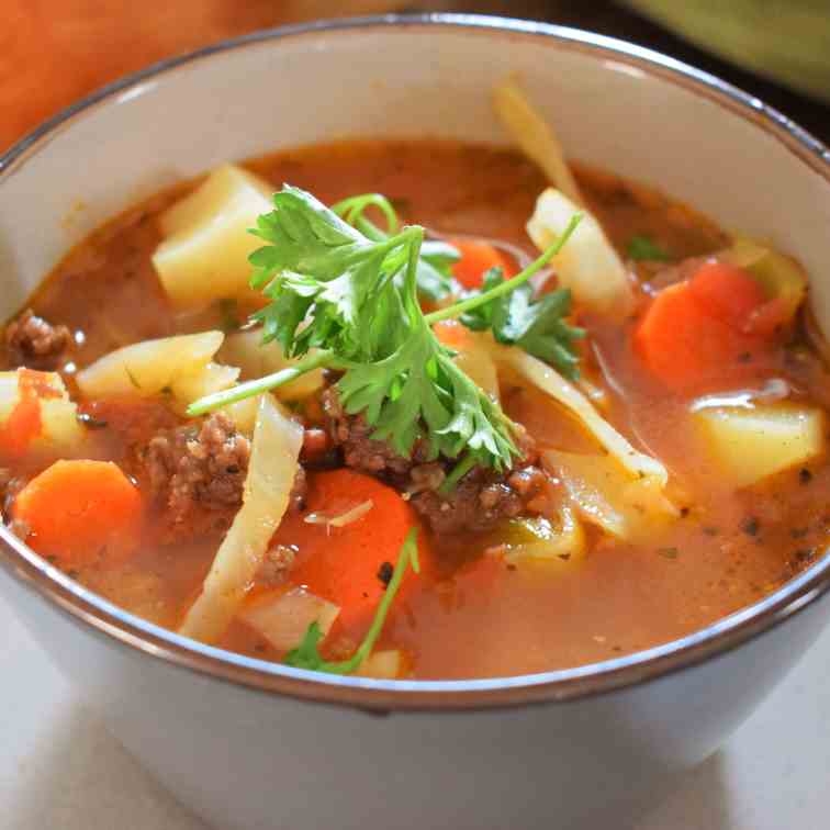 Hearty Beef - Cabbage Soup