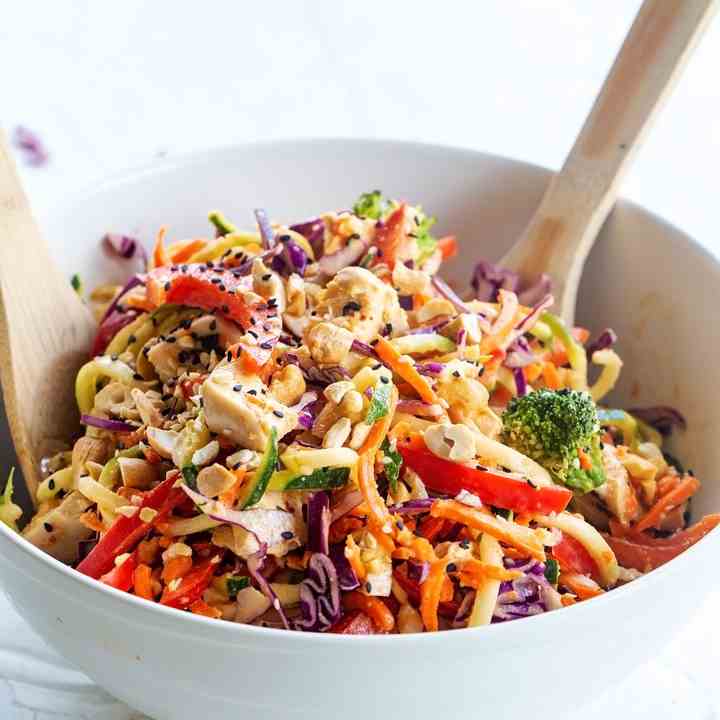 Thai Chicken Veggie Noodle Salad